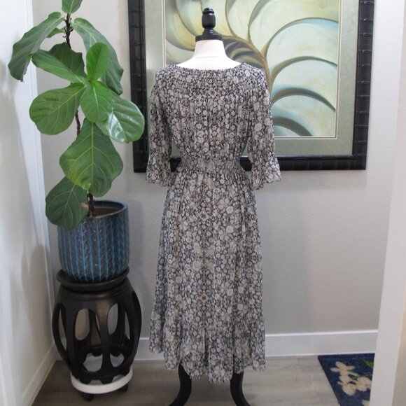 MISA LOS ANGELES - Off Shoulder Puff Sleeve Floral Dress - Picture 4 of 14